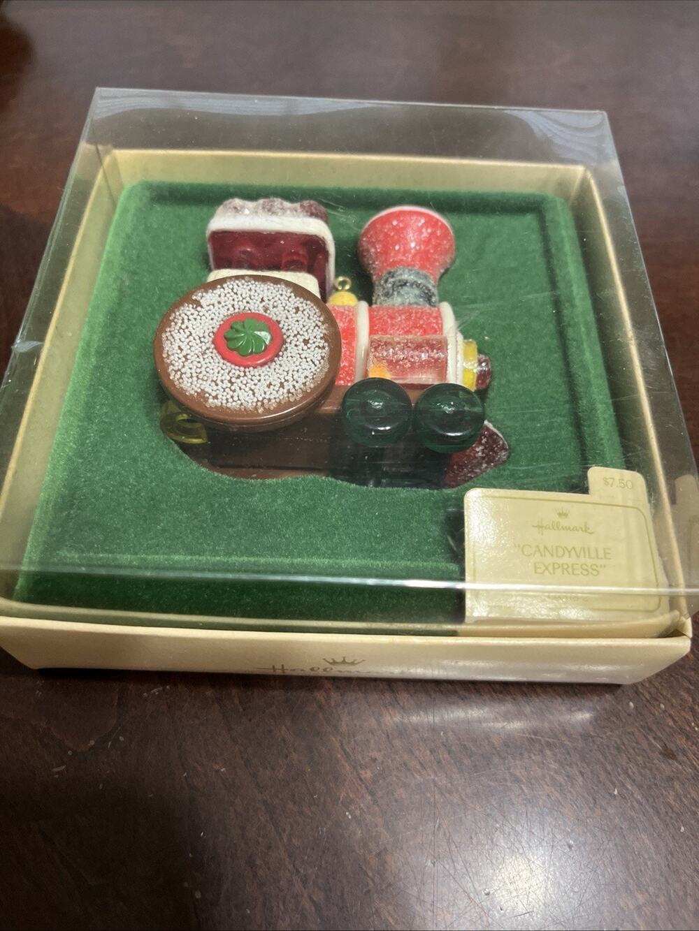 Vintage 1981 Hallmark Candyville Express Train Engine Christmas Ornament QX4182